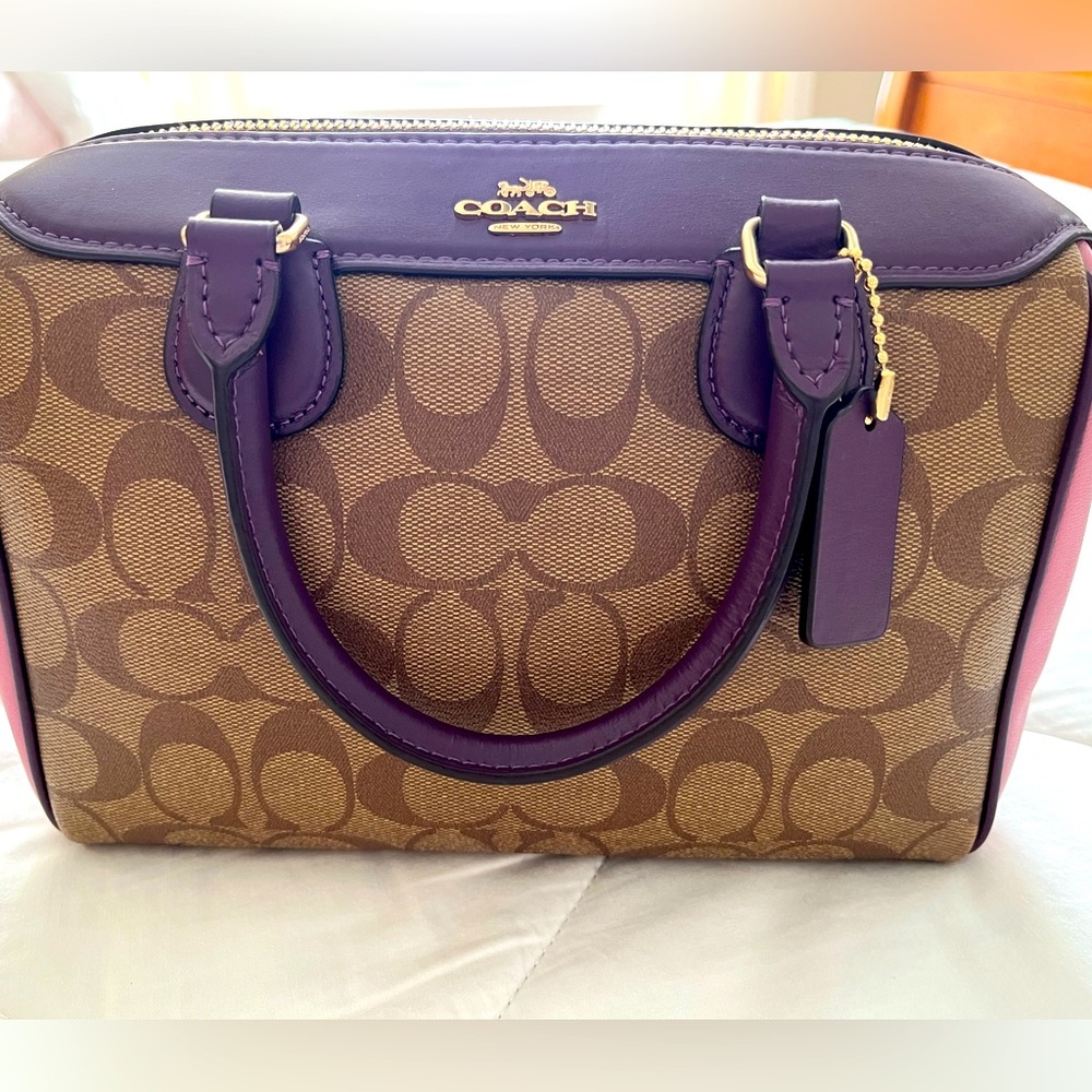 Coach Purple and Brown Women's Bag